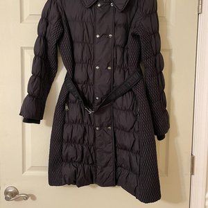 Via Spiga Women's Belted Puffer Coat Black